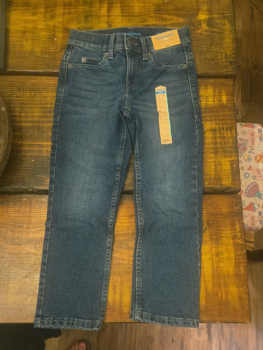 Girls Dark Blue Straight-Leg Jeans